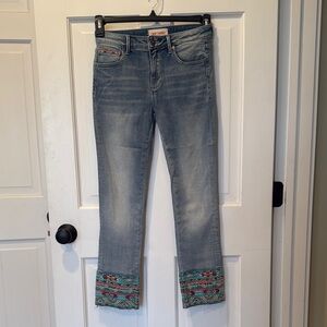 Driftwood Light Blue Embroidered Women's Jeans